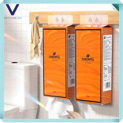Thùng  4 Gói Giấy CHEERFUL NATURAL Treo Tường Rút Đa Năng Tiện Lợi