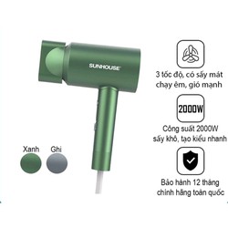 Máy sấy tóc SUNHOUSE SHD2315 [ 2000W ] [ gồm 3 chế độ sấy khô giúp tạo kiểu tóc - tạo nếp tóc ] - hàng chính hãng