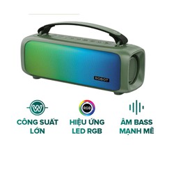 Loa Bluetooth ROBOT RB570 [ 10W ] 1500mAh [ Chống nước IPX5 - Hiệu Ứng LED - Hỗ Trợ USB - Cổng AUX ] - hàng chính hãng