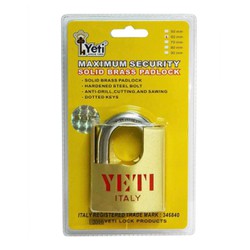 Ổ khóa chống cắt YETI 60mm chất liệu đồng thau Bảo hành 3 năm