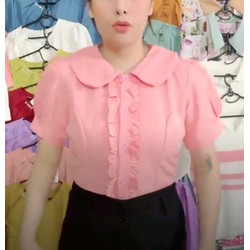Áo sơ mi nữ cổ sen