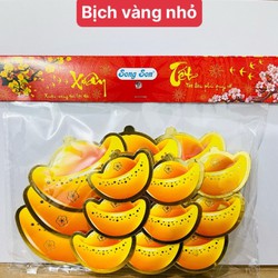 Sét THỎI VÀNG - hoa mai - hoa đào ánh kim 3D bằng giấy dán tường - dán kiếng phụ kiện decor trang trí tết