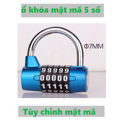 Ổ khóa cửa nhà xe vali mật mã 5 số chống cắt