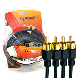 Dây Cáp AV Nối Loa Ô Tô Đầu Đồng KC03 (5m)