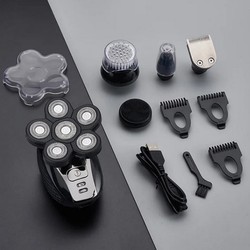 Máy Cạo Râu Kiêm Tông đơ cắt tóc Chống nước Ôm Sát Mặt Phailincos 6D German Electric cao cấp - Sử dụng hơn 90 phút