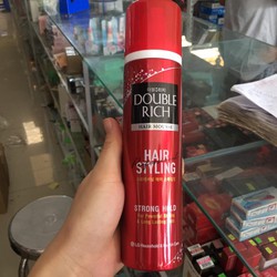 Chính hãng DOUBLE RICH mousse bọt tạo kiểu tóc STRONG HOLD 150ml (MẪU MỚI)