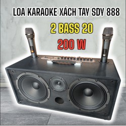 Loa Karaoke Xách Tay SDY - Loa Karaoke Không Dây 2 BASS 20 - HÀNG NHẬP KHẨU