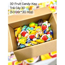 [ HOT] Combo 500g Kẹo dẻo trái cây 3d đủ vị sầu riêng Durian- Cafe-Dừa-Chuối thơm ngon