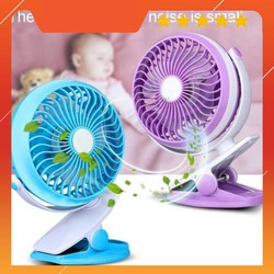 Quạt Tích Điện Mini Kẹp Bàn, Kẹp Xe Nôi Cho Bé, dùng cho nhân viên văn phòng, cắm sạc bằng cổng USB
