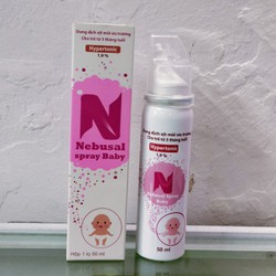 Dung dịch xịt mũi ưu trương cho trẻ từ 3 tháng tuổi Nebusal spray baby 1.9% chai 50ml