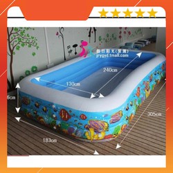 BỂ BƠI PHAO CỠ LỚN 3 TẦNG * 3,05 MÉT - CHO CẢ GIA ĐÌNH