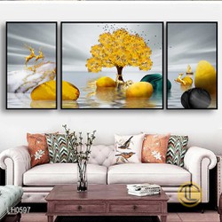 Tranh 3 mảnh ghép trang trí tường nhà