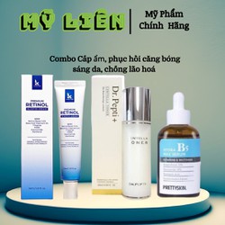 COMBO 3 SẢN PHẨM : Kem Dưỡng Retinol.K Lady Care, Tinh Chất Serum Dưỡng Trắng B5 & Hoa Hồng .Toner Dr.Pepti Centella