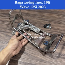 Baga xuồng Inox 10li Wave 125i 2023 loại dày kèm ốc và cao su ( Inox 201) phutungxe