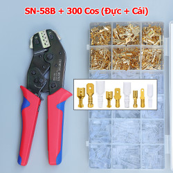 Combo Kìm bấm cos VX-7CQK SN-58B và hộp 300 đầu bấm cốt đực và cái SN58B