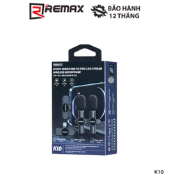 Micro không dây hỗ trợ Livestream cho 02 thiết bị Remax K10