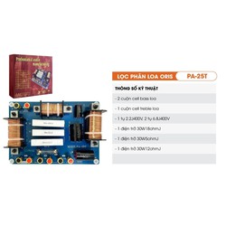 Mạch phân tần loa ORIS PA-25T 2 bass + 1 treble giá 1 cái - PA25T - mạch phân tần loa - phân tần loa PA