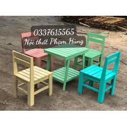 Bộ bàn ghế gỗ cafe trà sữa