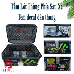 Tấm Lót Thùng Đựng Hành Lý Phía Sau Xe,Tem decal dán thùng
