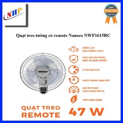 Quạt treo tường có remote Nanoco NWF1615RC