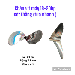 Chân vịt AB inox 304 máy nổ ,động cơ xăng 18-20hp ( cốt thẳng ) kiểu thái ren 16mm