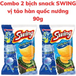 Combo 2 bịch Bánh snack khoai tây SWING K-POP vị tảo hàn quốc nướng bịch 90g
