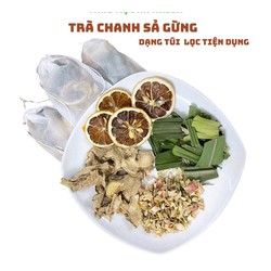 Trà túi lọc Chanh Xả Gừng 30 túi lọc giúp giảm cân.thanh lọc cơ thể