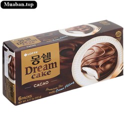 Bánh chocopie Lotte Dream Cake vị ca cao hộp 192g 6 cái