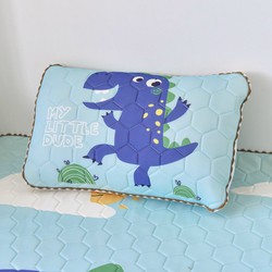 gối cao su non cho bé Khủng long lam mềm mại và thoáng mát kích thước 30x50cm