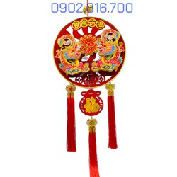 Liễng treo cửa treo tường hình RỒNG song long lắc lư , Liễng treo rồng 5D, Dây treo RỒNG ngày tết, may mắn