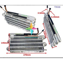 Dàn nhôm tản nhiệt tủ lạnh cỡ 27cm x 14.5cm