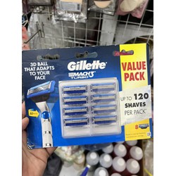 Vỉ 8 Lưỡi Dao Cạo Râu Gillette Mach 3 Turbo