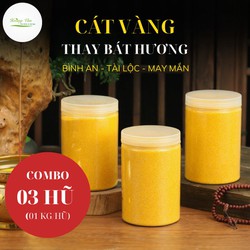 Combo 03 Kg Cát vàng thay bát hương - Bình An May Mắn Tài Lộc