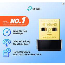 Usb thu Wifi Tplink Archer T2U Nano Băng Tần Kép AC600