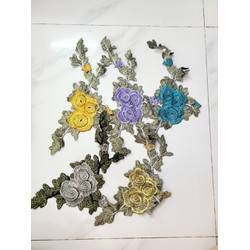 Hoa thêu may lên áo dài trang trí