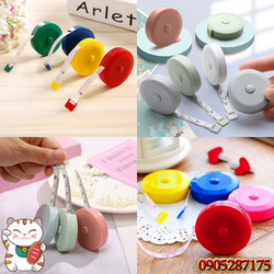 Thước Dây Cuộn Rút Mini 150cm Thu Gọn Tự Động Bằng Nút Bấm Đa Năng Dùng Trong May Mặc Đo Lường Linh Hoạt Chuyên Dụng
