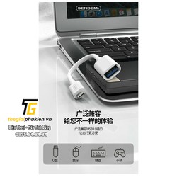 Cáp OTG chân lightning cho iPhone chính hãng SENDEM A11 USB 3.0