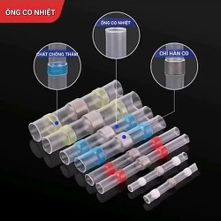 Gói 10 Ống Co Nhiệt Tự Hàn Nối Dây Điện 4 Cỡ Thiết Kế Mới Chống Nước Và Đoạn Giữa Có Chì Hàn An Toàn Thẩm Mĩ