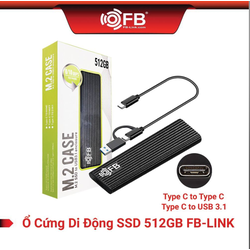 Ổ cứng SSD DI ĐỘNG 512G M.2 Nvme FB-Link (Cáp USB 3.1 ra Type-C)