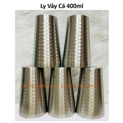 [Rất đẹp] Ly/ cốc NHẬT vỏ hình VẢY CÁ_Hàng Nhật Bãi_400ML