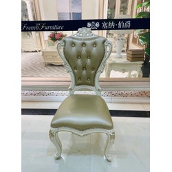 GHẾ ĂN TÂN CỔ ĐIỂN GỖ TỰ NHIÊN TRẮNG KEM 953B