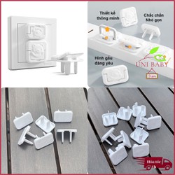 Set 4 Nút bịt ổ điện chống giật, an toàn cho bé có quai tháo ra dễ dàng, nhỏ gọn chắc chắn