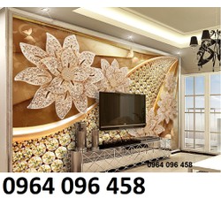 Gạch tranh 3d trang trí phòng khách sang trọng - DCBV6