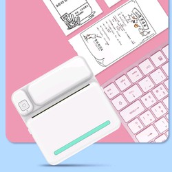 máy in nhiệt Mini Bluetooth cầm Tay, may in hóa đơn tài liệu phao, nhãn dán Ảnh, tem nhãn không cần mực