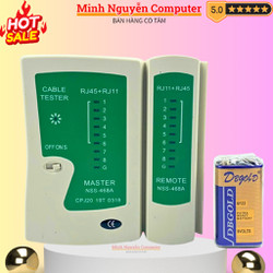Bộ Test Cáp Mạng RJ45, RJ11 + Tặng kèm pin - Test dây mạng loại tốt - Minh Nguyễn Computer