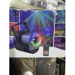 Đèn Sân Khấu Disco Laser Magic Ball 2024 - 3 Kênh Laser - Led 7 màu - Led chớp - Trang Trí Phòng Bay