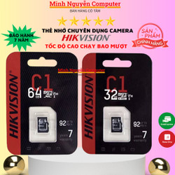 Thẻ nhớ 32GB 64GB microSD Hikvision tốc độ 92MB/S class 10, thẻ nhớ 64GB microSD cho camera - Bảo hành 7 năm