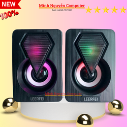 Loa máy tính mini 2.0 LeerFei YST-1046, Loa Tomato S166 Led RGB, jack 3.5 - usb, bảo hành 6 tháng