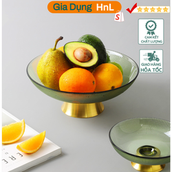 Đĩa trái cây thủy tinh High-quality Crystal Glass Fruit Plate HnL Store