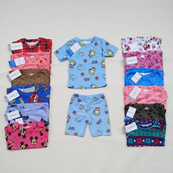 Bộ Cotton Thái Dày Dặn Cho Bé Gái Bé Trai Bộ Hè Ngắn Tay Đồ Bộ Cho Bé